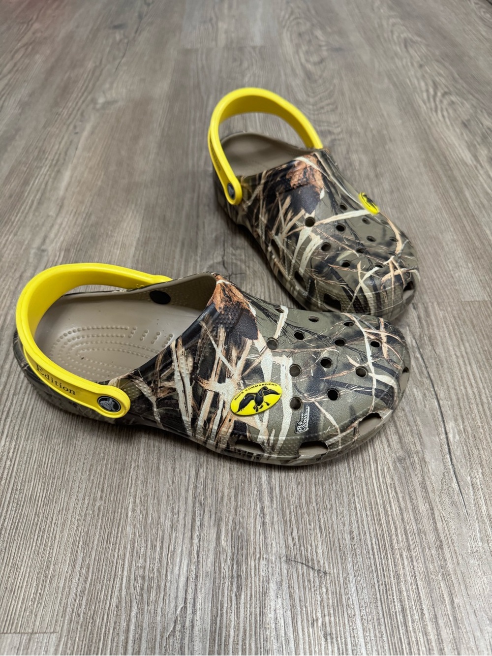 Crocs Duck Commander Camouflage Limited Edition Slides Shoes Mens Size 9